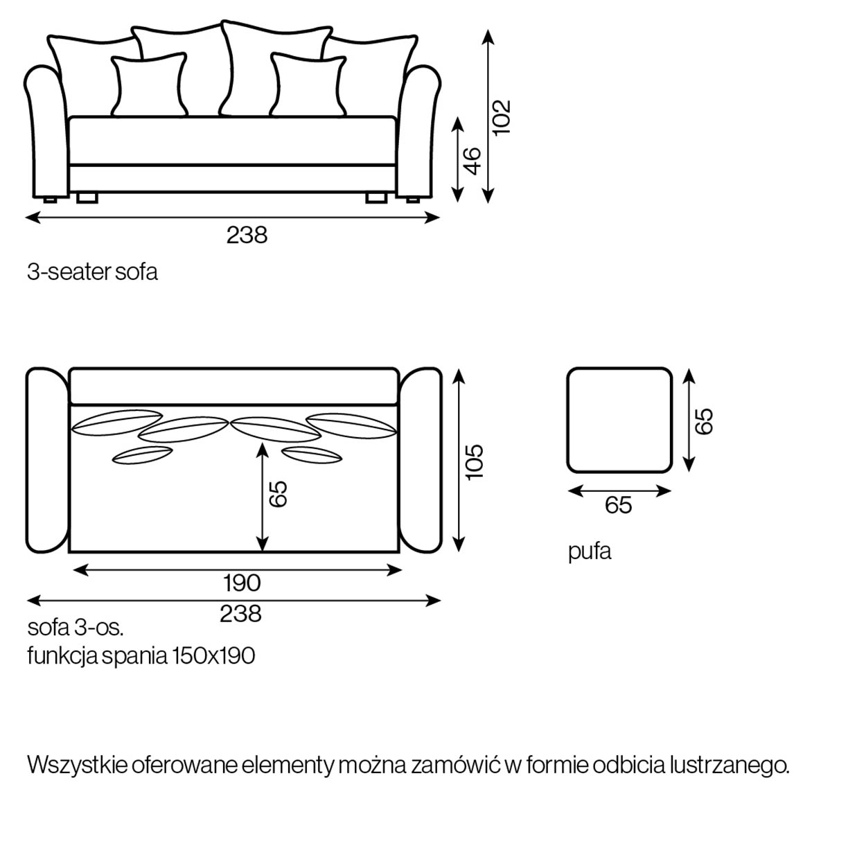 Sofa New York z funkcją spania - obrazek 2