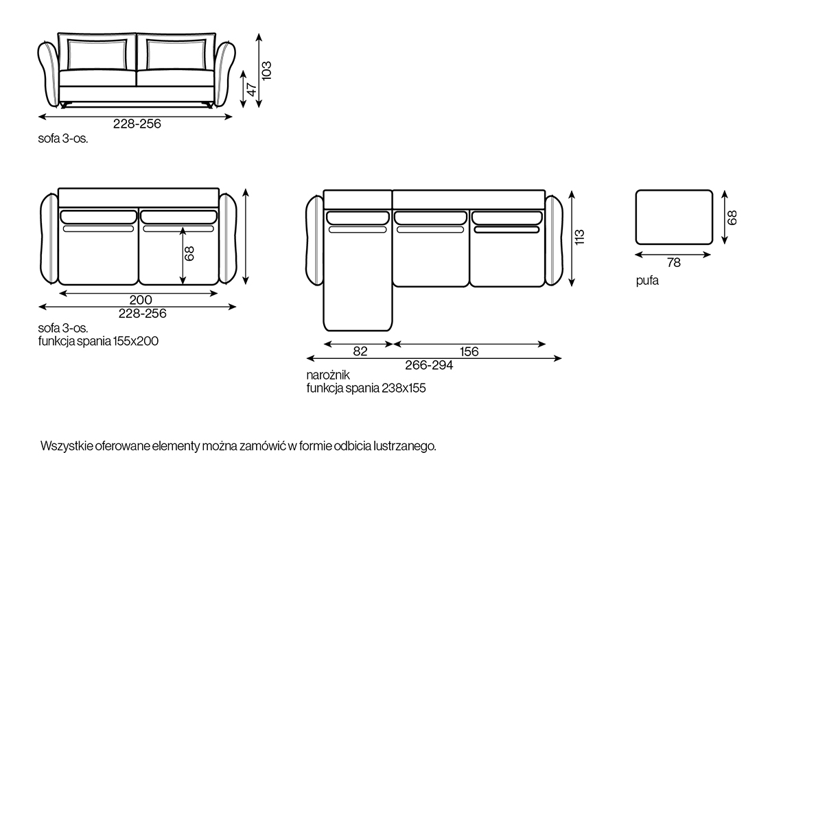 Sofa Merida z funkcją spania - obrazek 3