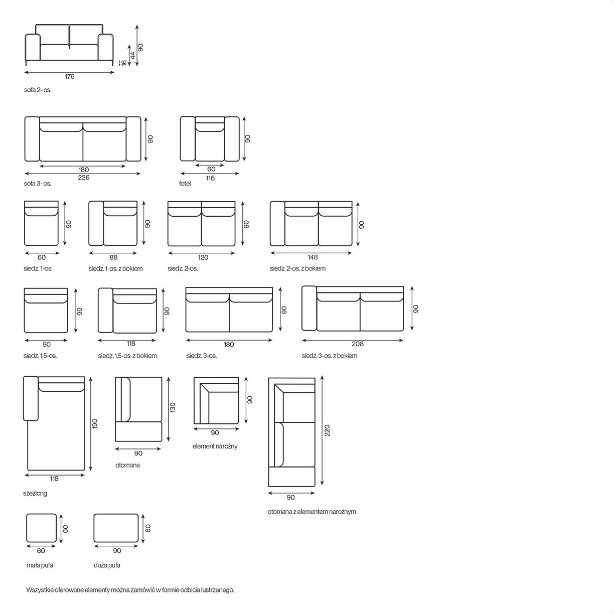 Sofa Atalanta trzyosobowa - obrazek 2