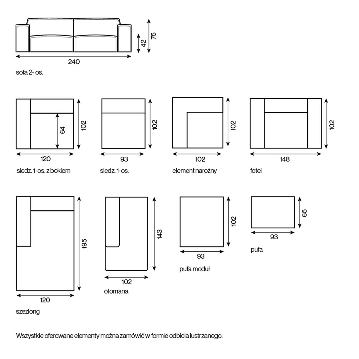 Narożnik modułowy Garedo Mini - obrazek 2
