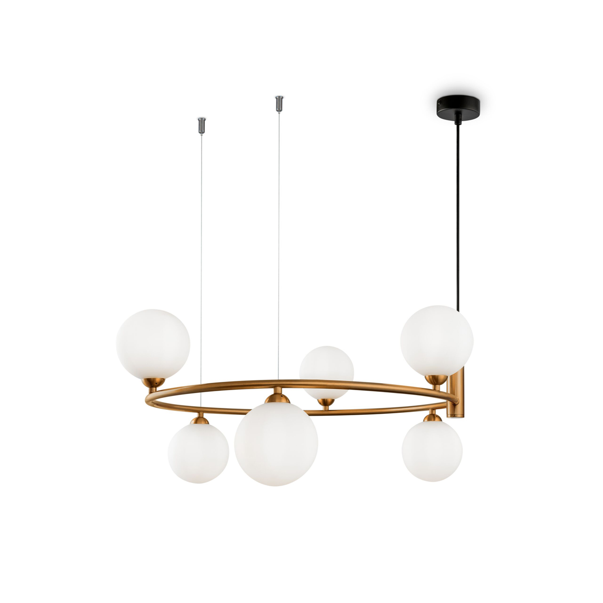 Lampa wisząca Ring 6 mosiądz