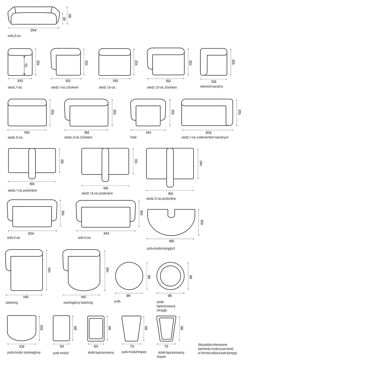 Pufa Piave prostokątna - obrazek 2